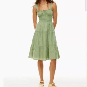 Aritzia Martine Green Midi Dress